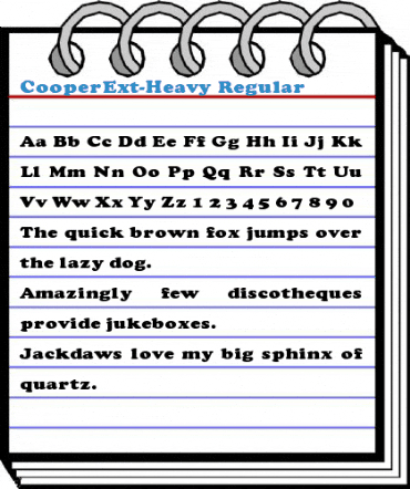 CooperExt-Heavy Regular Font