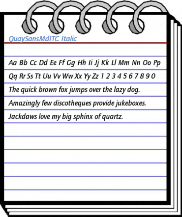QuaySansMdITC Italic Font