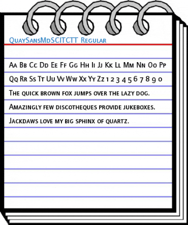 QuaySansMdSCITCTT Regular Font