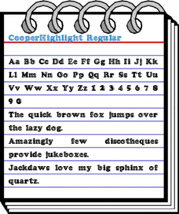 CooperHighlight Regular Font
