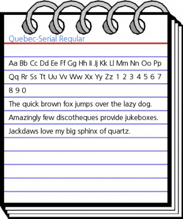 Quebec-Serial Regular Font