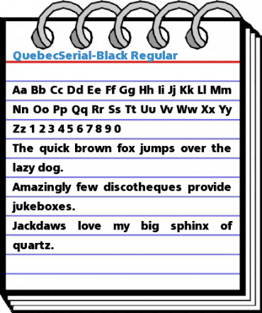 QuebecSerial-Black Regular Font
