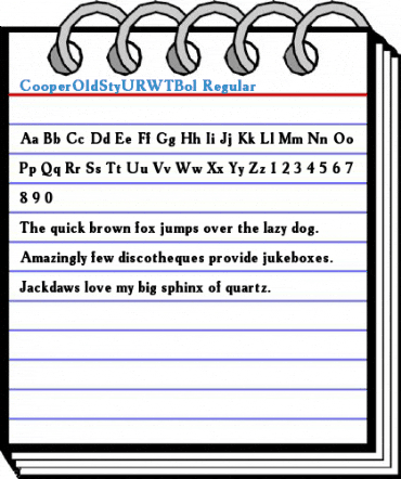 CooperOldStyURWTBol Regular Font