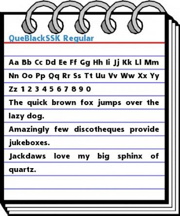 QueBlackSSK Font