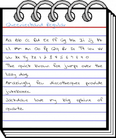 QueeniesHand Regular Font