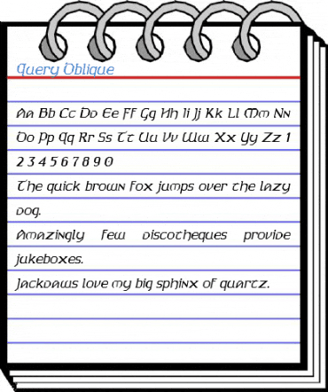 Query Oblique Font