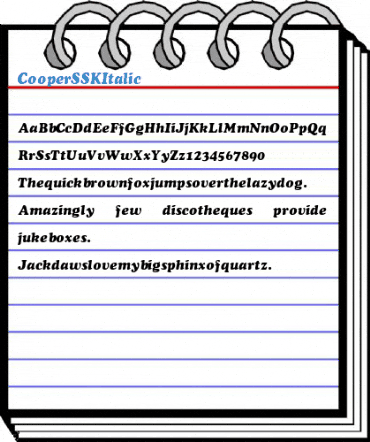 CooperSSK Font