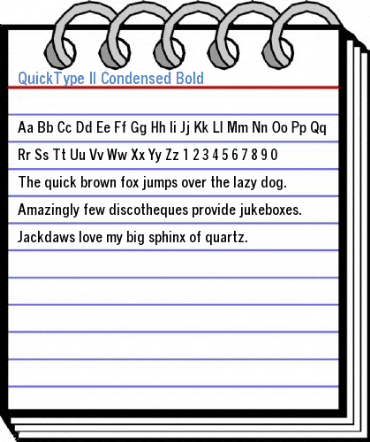 QuickType II Condensed Bold Font