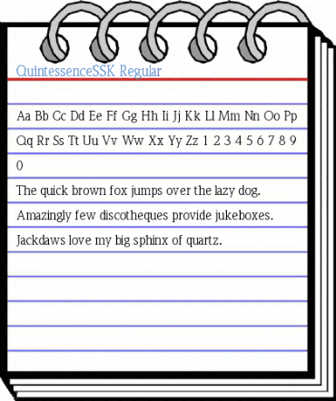 QuintessenceSSK Regular Font