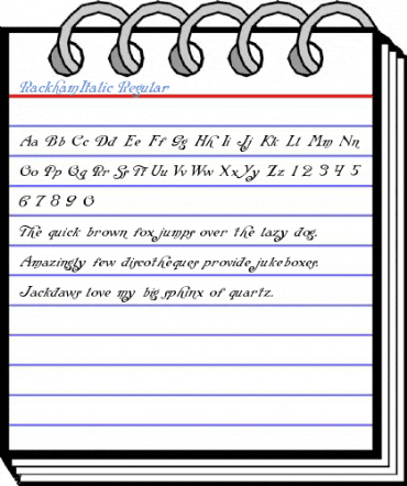 RackhamItalic Regular Font