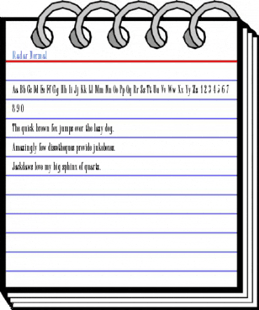 Radar Normal Font