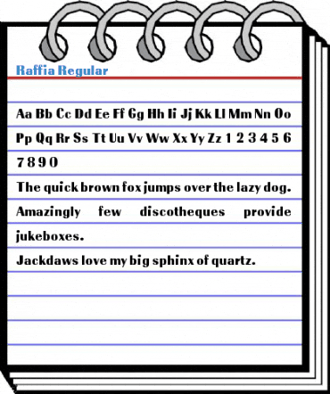 Raffia Regular Font