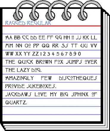 Ragged Regular Font