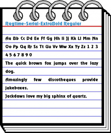 Ragtime-Serial-ExtraBold Regular Font