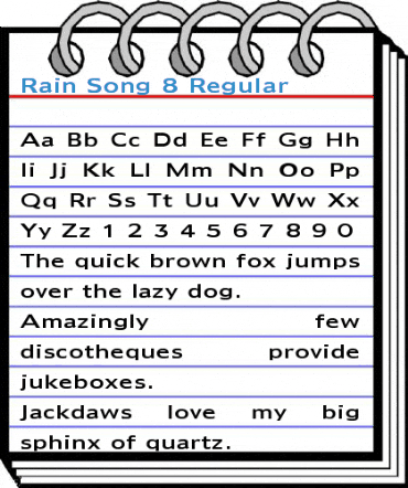 Rain Song 8 Font