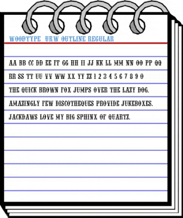 Woodtype  URW Outline Regular Font