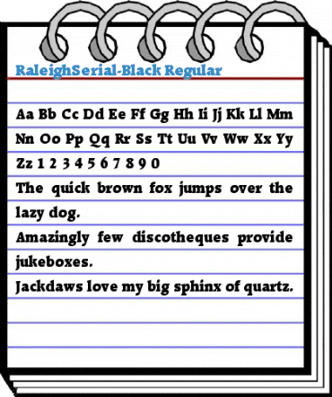 RaleighSerial-Black Regular Font