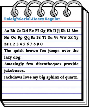 RaleighSerial-Heavy Regular Font