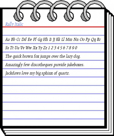 Rally Italic Font