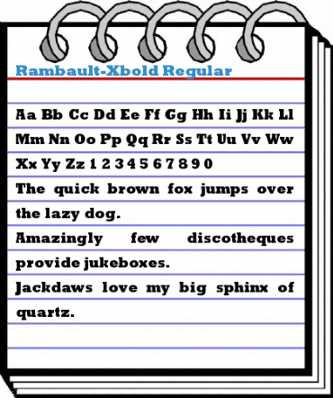 Rambault-Xbold Regular Font