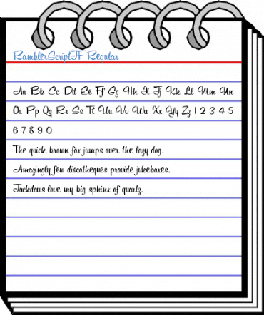 RamblerScriptJF Regular Font