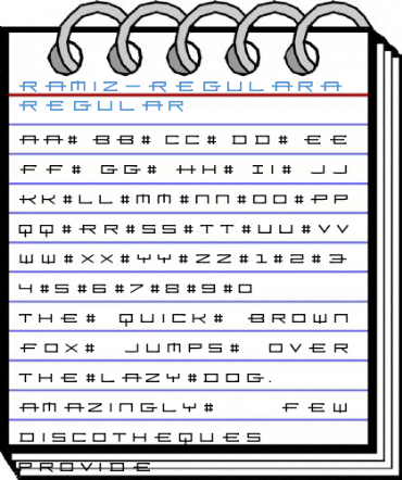 Ramiz-RegularA Regular Font