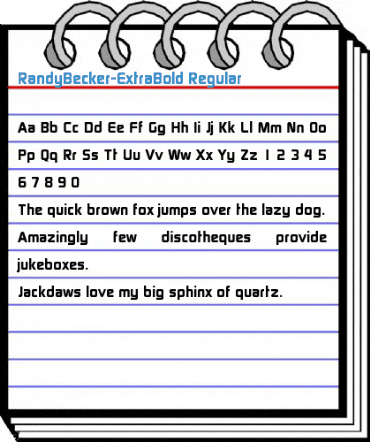 RandyBecker-ExtraBold Regular Font