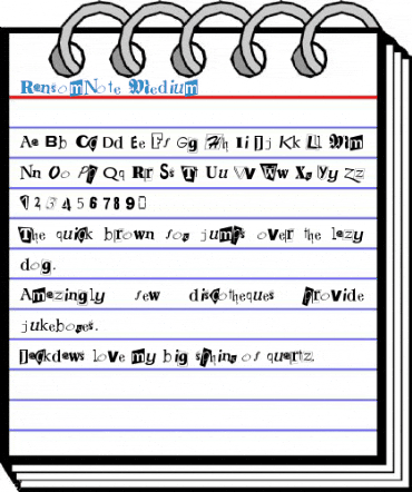 RansomNote Medium Font