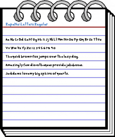 RapaNuiLetters Regular Font
