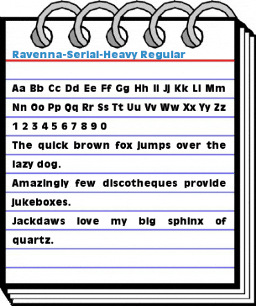 Ravenna-Serial-Heavy Regular Font