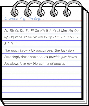 Ravenna-XlightIta Regular Font