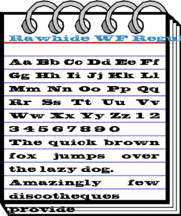 Rawhide WF Regular Font