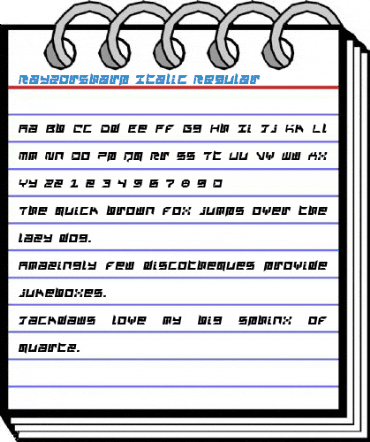 RayzorSharp Italic Regular Font