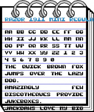 Razor 1911 Mini Regular Font
