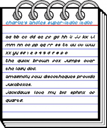Charlie's Angles Super-Italic Italic Font
