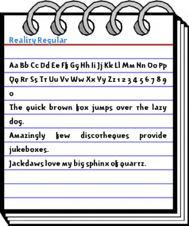 Reality Regular Font