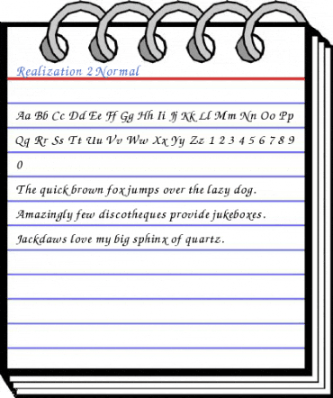 Realization 2 Normal Font