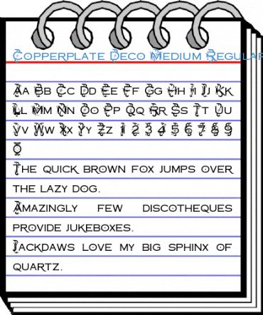 Copperplate Deco Medium Font
