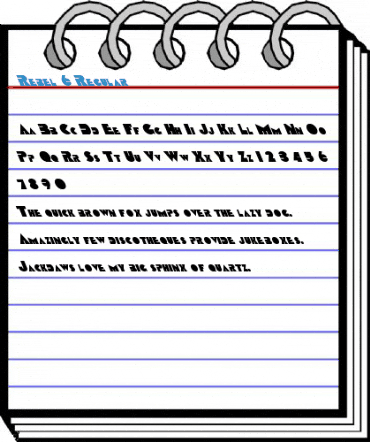 Rebel 6 Regular Font
