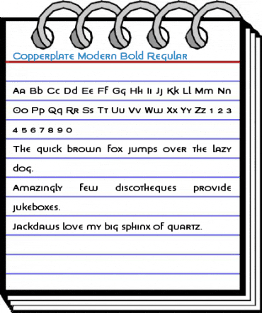 Copperplate Modern Bold Regular Font
