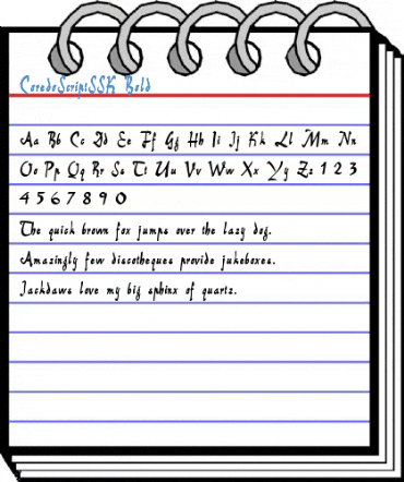 CoredoScriptSSK Bold Font