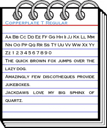 Copperplate T Regular Font