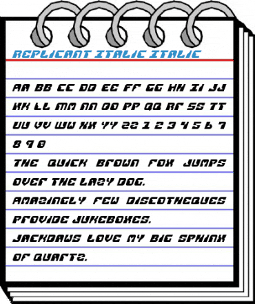 Replicant Italic Italic Font