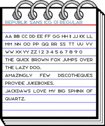 Republik Sans ICG 01 Regular Font