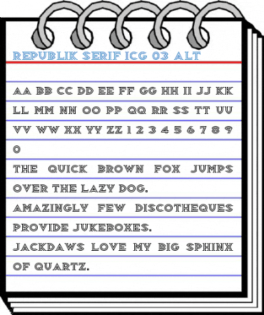 Republik Serif ICG 03 Alt Font