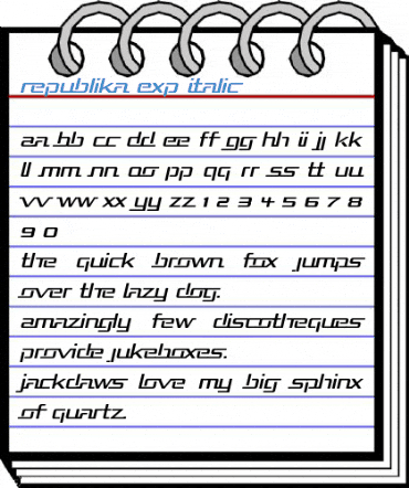 Republika Exp Italic Font
