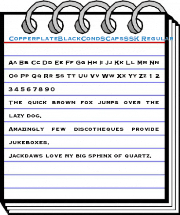 CopperplateBlackCondSCapsSSK Regular Font