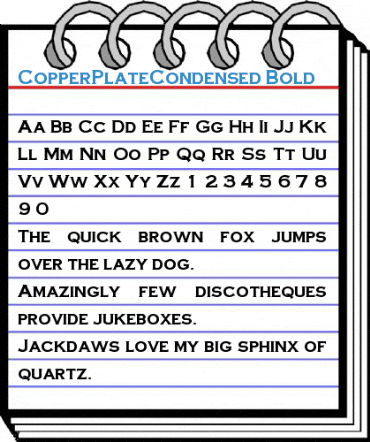 CopperPlateCondensed Bold Font