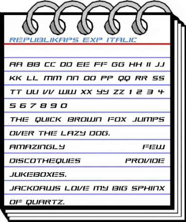 Republikaps Exp Italic Font