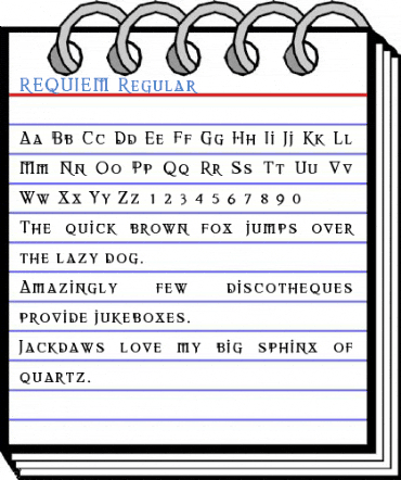 REQUIEM Regular Font